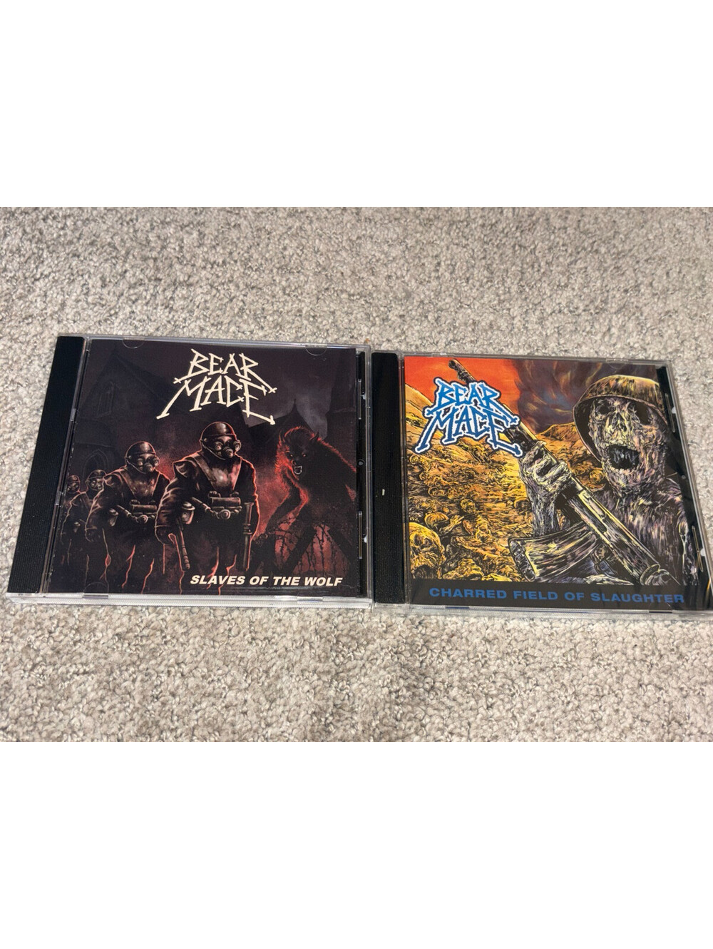 2x BEAR MACE CDs "Charred Field Of Slaughter" & "Slaves Of The Wolf" - INDIE DM